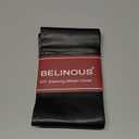 BELINOUS Leather Steering Wheel Cover Lace Up, Stitch on Steering Wheel Wrap, Universal Fit 13-20 Inch Car Truck Pickup Boat, A Whole Piece of Cowhide, DIY w/Needle Thread (Size XXL3, Black)