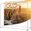 7.5x10 FT Tension Fabric Display Backdrop for Trade Show Booth, Stand Holder Backdrop Portable Aluminum Double-sided for Exhibition, Weddings, Events, - Stand Only