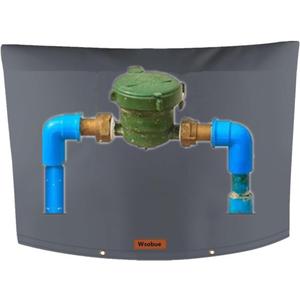 Backflow Preventer Insulation Cover,Outdoor Pipe Insulation Cover Sprinkler Covers for Outside, Well Head Cover, Insulated Well Pump Cover, Back Fow Blanket (Grey 30" W x 24" H)