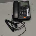 2-Line Corded Telephone Systems for Small Business and House, Desk Phone Only (Black)