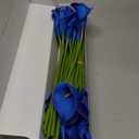 24 Pcs Blue Artificial Calla Lily Flowers Fake Blue Silk Flowers Real Touch for Wedding Bouquet Office Home Kitchen Decor