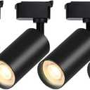 H Type LED Track Lighting Heads 6 Track Lights 3000K 20W 2400lm High Brightness Track Lighting System for Accent Lighting, Dimmable Ceiling Lights Spotlight Fixtures (No Track Rails)