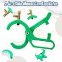 3 in 1 Side Mount Can Tap Valve R134A R12 with Tank Adapters and Valve Core Remover Tool, 1/4'' SAE 1/2'' Thread R134A Refrigerant Dispenser Kit for Car Refrigerant Manifold System (Green)