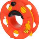 Homeon Wheels Heavy Duty Impact Resistant Plastic Extension Cord Storage Reel With Bag 1 Pack Durable & Safe, Lightweight & Portable, Ideal for Outdoor Projects & DIY Maintenance 100 Feet Orange