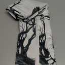 Horaldaily Halloween Tablecloth 60x84 Inch Rectangular, Crow Tree Washable Table Cover for Party Picnic Dinner Decor (Black)