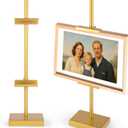 1pcs Adjustable Tabletop Easel Stand for Picture Frames, Picture Easels for Display, Gold Easel, Picture Frame Stand, Adjustable Art Easel.(18inch,Gold)