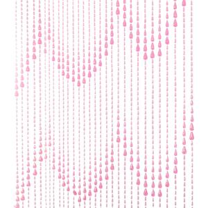 FlavorThings 3 FT X 6 FT 34 Strands Raindrops Pink Iridescent Beaded Curtain Door String Curtain Wall Panel Window Room Divider Blind for Wedding Coffee House Restaurant Parts Home Decoration