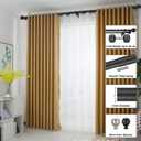 Double Curtain Rods 48 to 84 Inch, Matte Black, Decorative With Round Finials for Window, 1-Inch Front and 5/8 Inch Back Rod