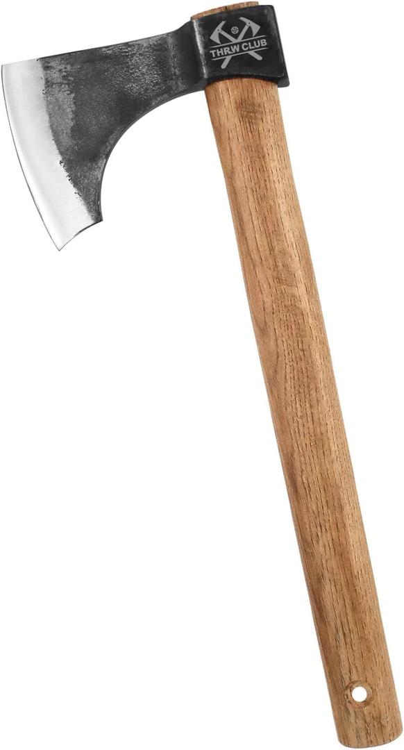 Professional Throwing Axe, 16.5" Throwing Tomahawk with 1065 High Carbon Steel & Hickory Wooden Handle, Perfect for Axe Throwiing Game, Competition and Recreation, Gift for Men