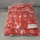 Giggling Getup Grey Women Adults Christmas Pajamas With Hood, Loose Nordic Print Pattern Holiday Jumpsuit (Only 1 PC)-L (Red, L)