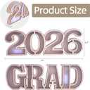 2026 Grad Light Up Letters, Wooden Graduation Marquee Letters with LED, Grad Sign for Table Centerpiece Wall, Graduation Party Decorations 2026 for Kindergarten High School College (2026)