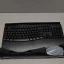 Wireless Keyboard and Mouse Combo,2.4G Full Size Wave Keys Ergonomic Keyboard with Wrist Rest for Natural Typing, 3 DPI Adjustable Ergonomic Silent Mouse for Computer/Laptop/Windows/Mac (Black)