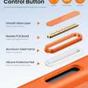BXYJY for iPhone 17 Pro Max Case Magnetic with Stand, Camera Control Button, Full Lens Protection, Compatible with MagSafe, Military Grade, Translucent Thin Women Men Hard Case for 17 Pro Max, Orange