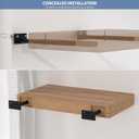 2 x 8Pcs/Set 4inch Floating Shelf BracketsBlind Shelf SupportsHidden Brackets for Floating Wood Shelves with Screws and Wall Plugs (6inch)