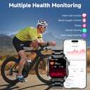 GPS Smart Watch for Men (Answer/Make Calls), 2.01'' Military Rugged Smartwatches for Android iPhone Fitness Tracker with Compass/10 Days Battery/Heart Rate/Sleep/100+ Sport Modes(2 Straps)