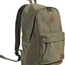 Durable Canvas College Rucksack Laptop Excursion Backpack Travel Notebook School Backpack Bookbag For Men Women Military Green Factory Directly (28 Liters)