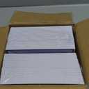 bUCLA 100PCS White and Silver Square Plastic Plates - 6inch Disposable Dessert Plates - Suitable for Weddings, Parties, Christmas