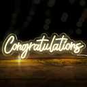 KatchOn, Congratulations Neon Sign for Backdrop - 16.5 Inch USB Powered with Switch | Congratulations LED Sign for Backdrop, Graduation Decorations Class Of 2024 | Graduation Party Decorations 2024