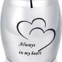 Small Urns for Human Ashes Stainless Steel Mini Cremation Keepsake Urns for Ashes 1.57 Inch-Always in My Heart