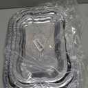 6 Pack Silver Serving Trays Set, Floral Engraved Mirror Decorative Tray Party Platters for Whiskey Cookies Food Dessert Fruit Cupcake Weddings Table Parties Display