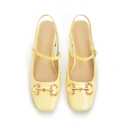 Yellow Slingback Mary Janes Shoes for Women Square Toe Pump Shoes Low Chunky Heels with Buckle Ankle Strap Daily Party Dessy Size 8.5 (Yellow)