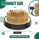 Sliner 8 Pcs 1.57 Inch Floral Frogs Round Brass Flower Holder Japanese Ikebana Vase Floral Frogs Arranger Fixed Tools Pin for Flower Arrangement Home DIY Craft(Gold)