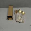 Serving Spoons Set Stainless Steel 9.14 Inch Serving Utensils for Buffet Catering Dishwasher Safe (12-Pieces, Gold)