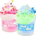 2 Pack Dreamy Axolotl Narwhal Cloud Slime, 100% Authentic, Scented for Kids, Fidget Toys, Toys for Girls and Boys for Kids Slime Set Party kit Stuffers, Girls Birthday Gift Ideas Cute Stuff