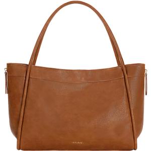 Large Tote Bag for Women Work Vegan Leather Travel Handbags Ladies Laptop Weekender Shoulder Hobo Bags (Brown)