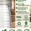 32 oz 6Pack Glass Mason Jars with Airtight Clip-Top Lids, Wide Mouth Reusable Glass Canning Storage Containers Jars for Kitchen, Jams, Pickling, Coffee Beans & Meal Prep (32 oz)