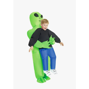 Morph Kids Inflatable Alien Costume, Blow Up Alien Outfit for Children, Halloween Costumes for Kids, One Size