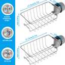 Clawfoot Tub Shower Caddy(Shower Rod Not Included),Clawfoot Tub Accessories,Tub Caddy,SUS304 Stainless Steel Shower Shelves,Clawfoot Tub Soap Caddy(Silver)