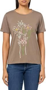 Lucky Brand Women's Embroidered Floral Classic Crewneck T-Shirt L
