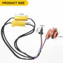 2Pcs 3157 4157 T25 Load Resistor Fix Hyper Flash, 50W 6 Ohm Load Resistors for 3157 Switchback Led Turn Signal Light, Led Resistor Turn Signal Kit
