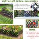 LaLaGreen Garden Edging Border (23x8.5 Inch, 10 Pack) Black Plastic Fence Panels, Landscape Edging for Yard Lawn Patio Pathways Trees, Decorative Flower Bed Borders Outdoor Style Decor