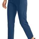 Soothfeel Women's Pants with 4 Pockets 7/8 Stretch High Waisted Sweatpants Travel Athletic Work Golf Pants for Women (Blue, M)