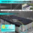SIHAIAN 15x27Ft Oval Pool Cover with Side Storage for Oval and Rectangular Above Ground Pool, One-Piece Pool Cover, Preventing Waterlogging, UV and Weather Resistant WP:10000kPa+