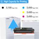 206X Toner Cartridges 4 Pack High Yield: MFP M283fdw M283cdw M255dw 206A 206 Set Compatible Replacement for HP 206X for HP Color LaserJet Pro MFP M283fdw M283cdw M283 Printer Ink (with Chip -B/C/Y/M)