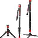 IFOOTAGE Monopod Cobra 3 A180T, 71" Aluminum Camera Monopod with Feet, Telescopic Video Mono pod Compatible with Sony Canon Nikon DSLR Cameras, Payload 17.6lb