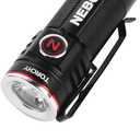 NEBO Torchy Rechargeable Pocket Flashlight | 1,000 Lumens, 5 Light Modes, Magnetic Base & Steel Clip, Water Resistant, LED Mini Flashlight for EDC & Camping, Includes Charging Cable