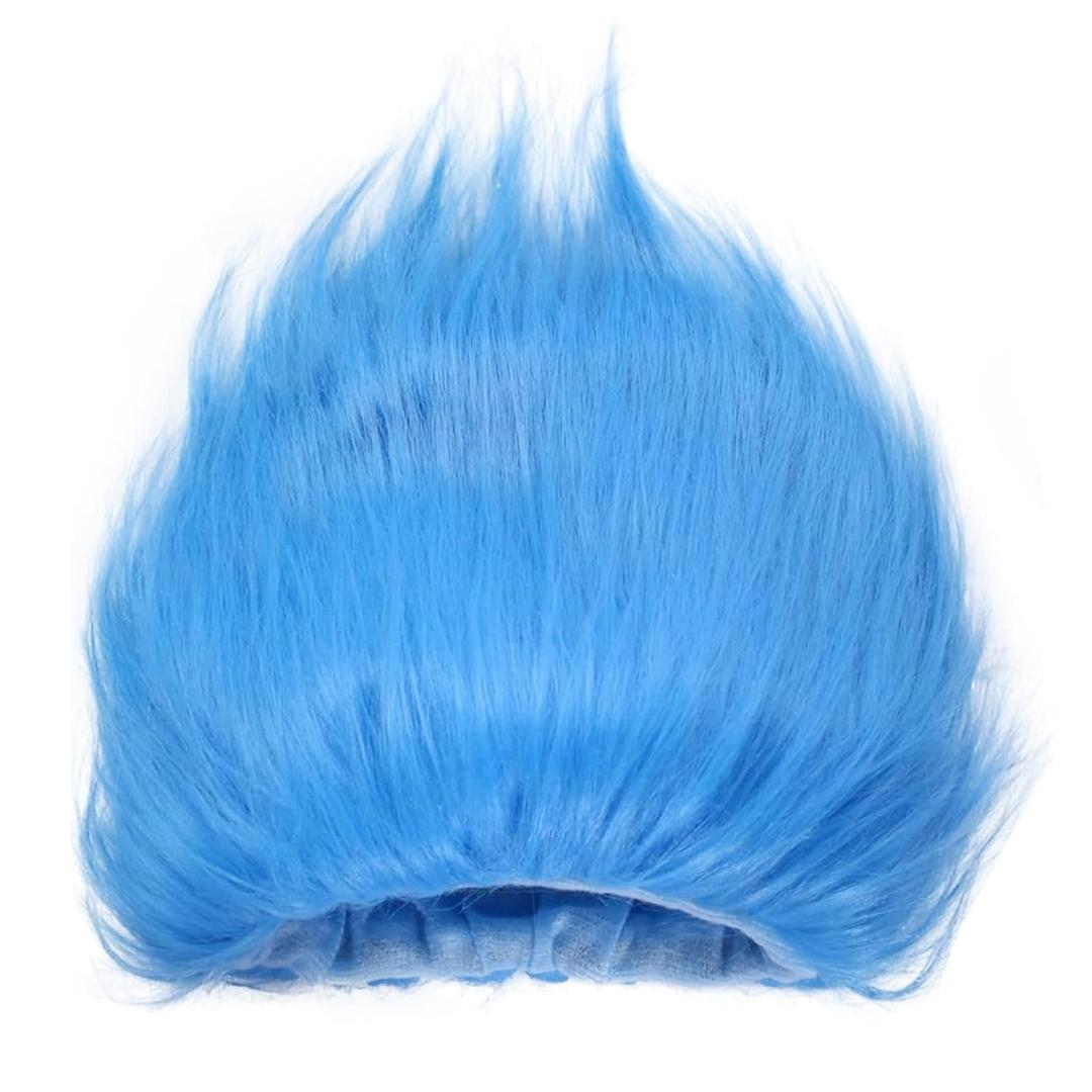 Blue Fluffy Costume Wig  Fun Themed Party Wig Hat for Halloween, Cosplay & Dress Up Events (1 PC)
