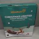 4 Pack Christmas Window Silhouette Lights Decorations, Santa Claus, Xmas Trees, Snowflake, and Star Window Silhouette with 50 Bulbs for Holiday Indoor Wall Door Glass Decorations