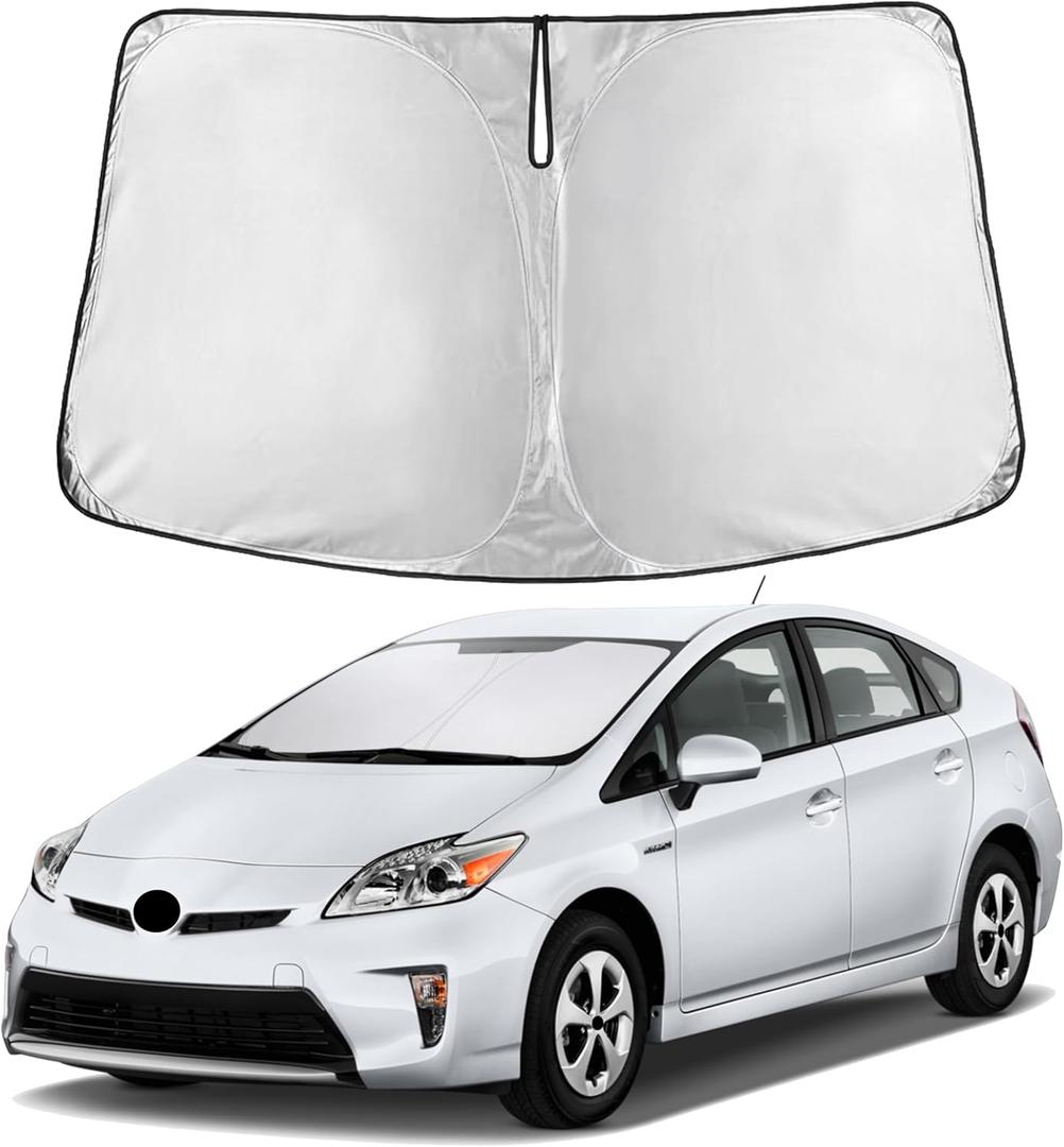 EcoNour Windshield Sunshade Compatible for Toyota Prius Hatchback 2010-2013 2014 2015, (Not for Prius C or Prius V) Sun Visor for Front Window Sun Shade Cover, UV Heat Protector, Car Accessories