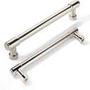 Khtumeware 10 Pack 5 Inch Polished Nickel Cabinet Pulls - Drawer Pulls and Handles for Cupboards (5"(128mm) Hole Center)