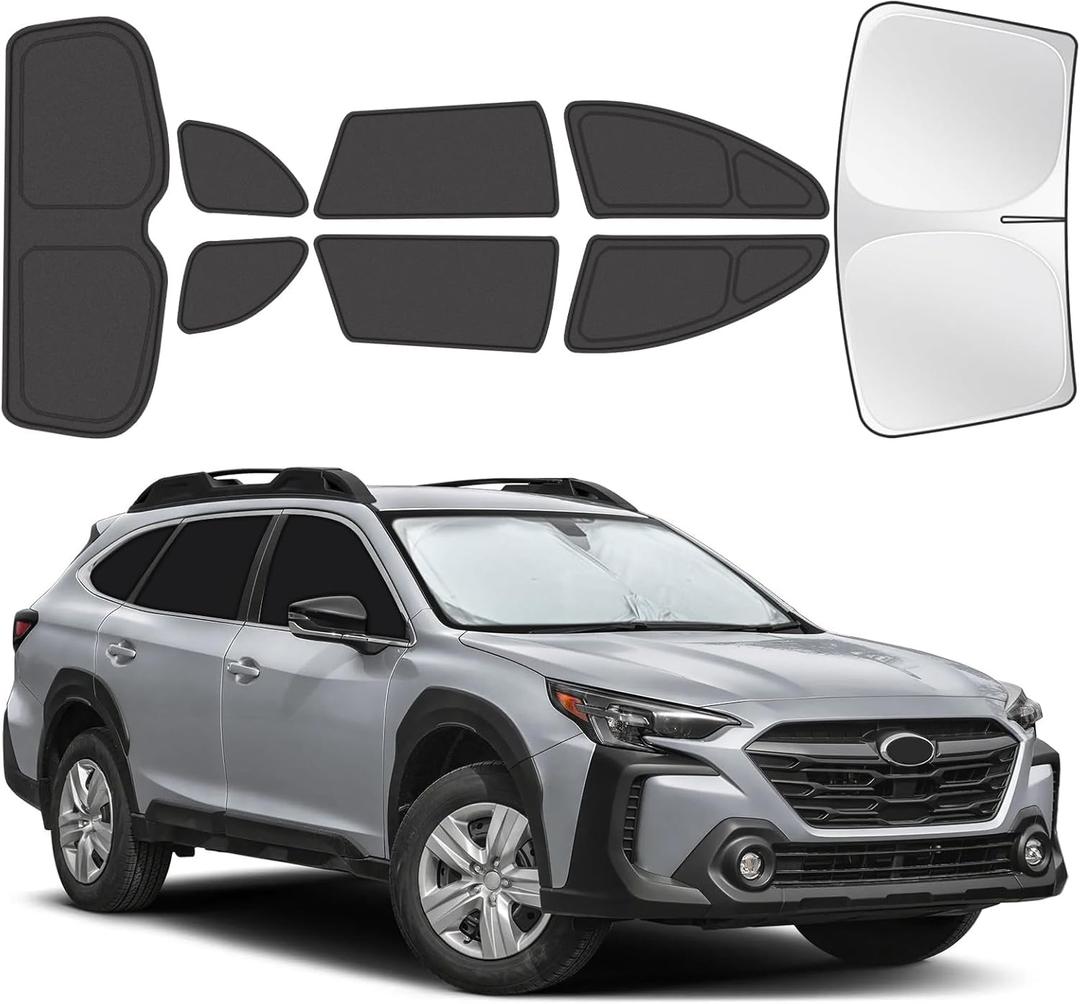 Car Window Shades for Subaru Outback 2020-2025, 8pcs Privacy Sun Shade Set for Front Windshield Side and Rear Windows, Full Window Covers Keeps Vehicle Cool for Camping Napping