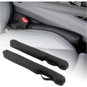 2026 New Car Seat Gap Filler 2 Pack,Leather Seat Gap Filler Strip with Fix Strap to Avoid Items from Falling,Universal Car Seats Gaps Plug Cars Interior Accessories