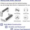 3 Inch Hole Centers, Black & Chrome Knurled Bar Kitchen Cabinet Pull Handle AP1312 | Pack of 5, Solid Hardware for Drawer, Dresser, Bathroom Vanity, Furniture Door, Cupboard, Bedroom, 3"