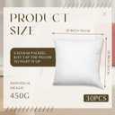 Sintuff 30 Pcs 20 x 20 Throw Pillow Inserts Bed and Couch Pillows for Living Room White Decorative for Couch Soft Fluffy Plump Stuffer Square Indoor Outdoor Cushion Bed Sofa
