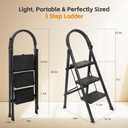 3 Step Ladder, Lightweight Folding Step Stool for Kitchen, Home