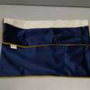 Yangest Navy Blue Patchwork Throw Pillow Cover Striped Velvet Cushion Case Modern Neutral Pillowcase for Sofa Couch Bedroom Living Room Home Decor,18x18 Inch